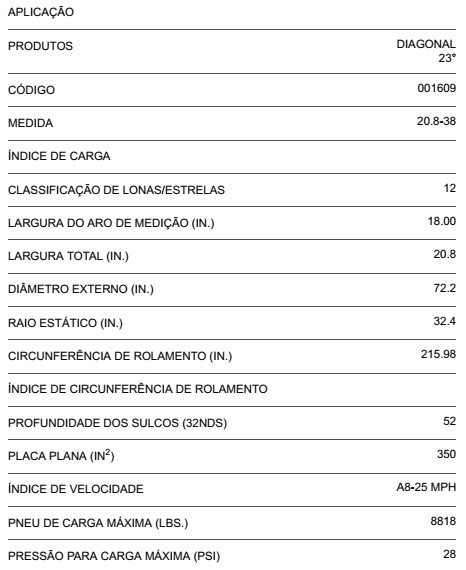 PNEU 20.8-38 12 LONAS SUPER ALL TRACTION 23° R-1 FIRESTONE