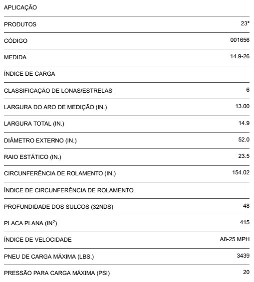 PNEU 14.9-26 6 LONAS TT SUPER ALL TRACTION 23° R-1 FIRESTONE