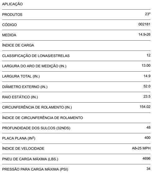 PNEU 14.9-26 12 LONAS TL SUPER ALL TRACTION 23° R-1 FIRESTONE