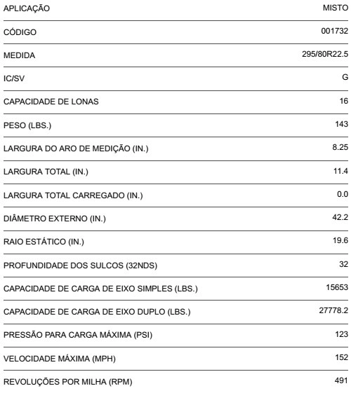 PNEU 295/80 R22.5 152/148G FIRESTONE T831