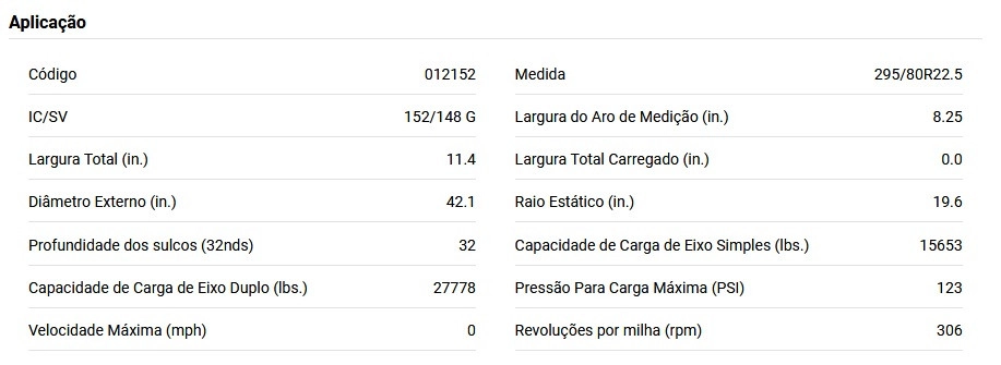 PNEU 295/80 R22.5 152/148G BRIDGESTONE L325